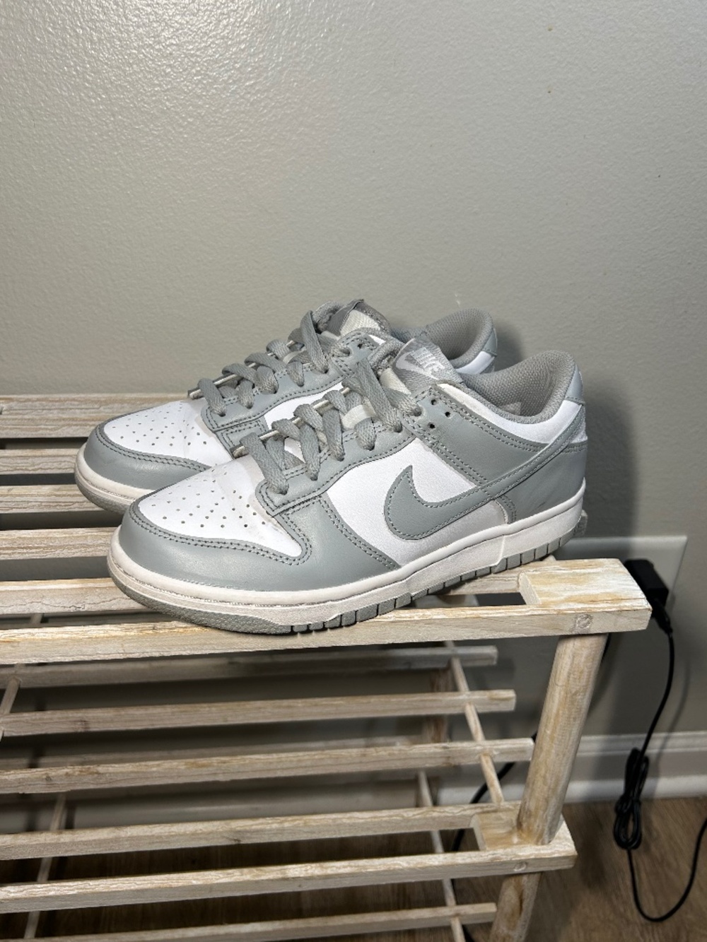 Nike Dunk Low Gray/White FB9109-123 Youth Size 5Y Sneakers